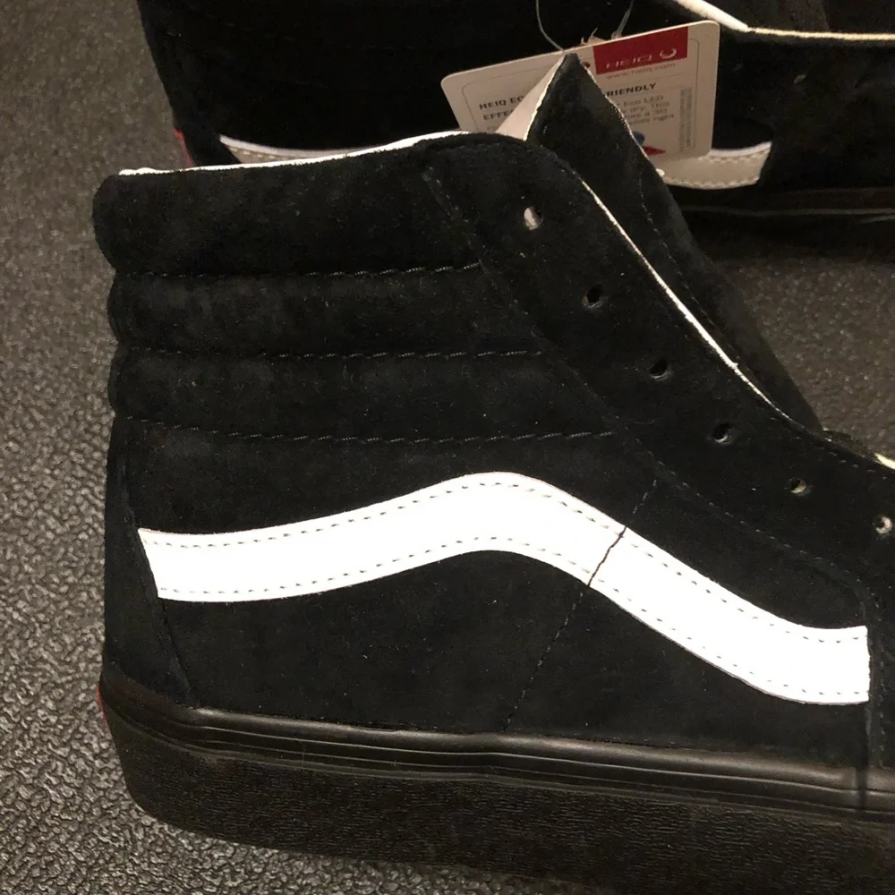 25. Vans Sk8-Hi pig suede black/black eco dry water repellent W9.5/M8 - Picture 2 of 9